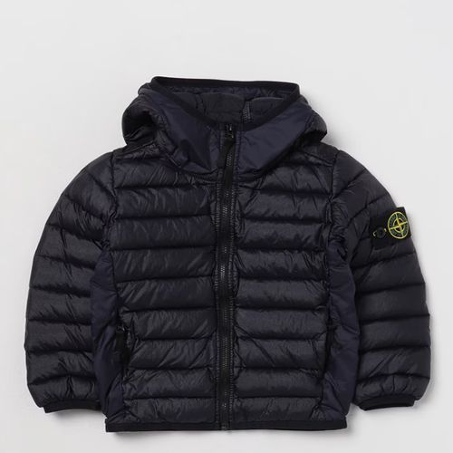 Navy Hooded Down Jacket - Stone Island - Modalova