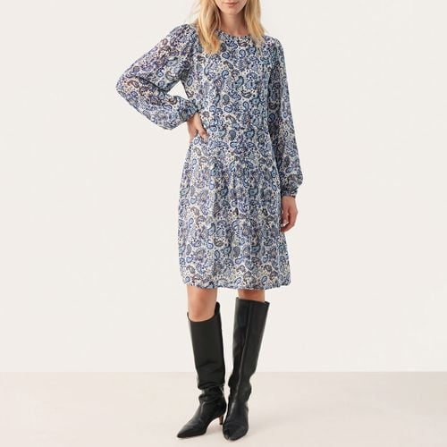 Blue Printed Cirkeline Dress - Part Two - Modalova