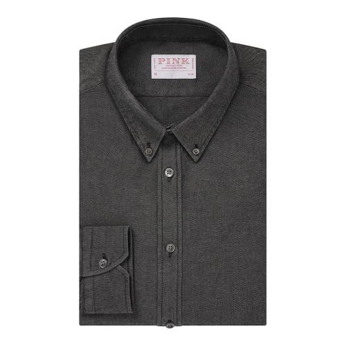 Grey Slim Fit Oxford Cotton Shirt - Thomas Pink - Modalova