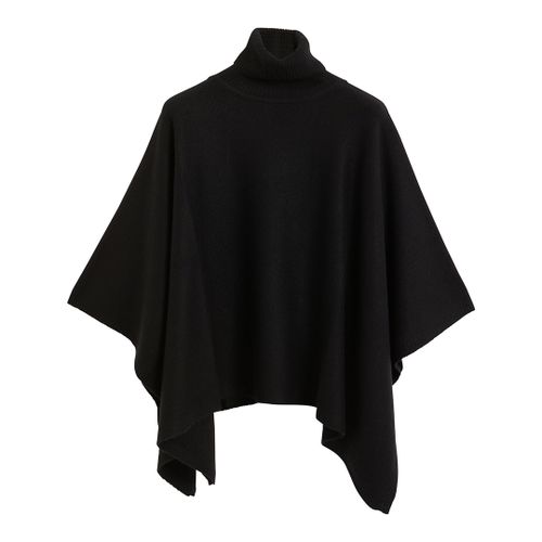 Black Cashmere Poncho - Laycuna London - Modalova