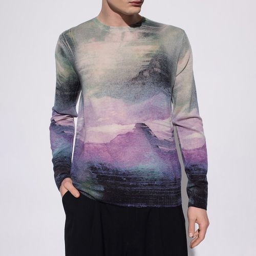 Multi Crew Neck Cashmere Top - Emporio Armani - Modalova