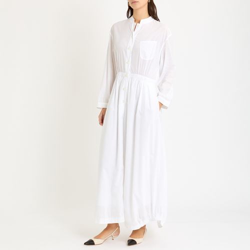 White Shirt Cotton Midi Dress - Emporio Armani - Modalova