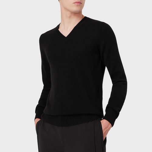 Black Straight Cashmere Trousers - Emporio Armani - Modalova