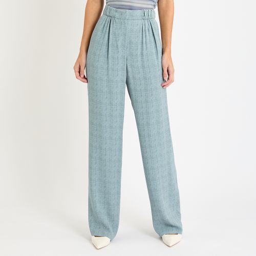 Blue Wide Leg Trousers - Emporio Armani - Modalova