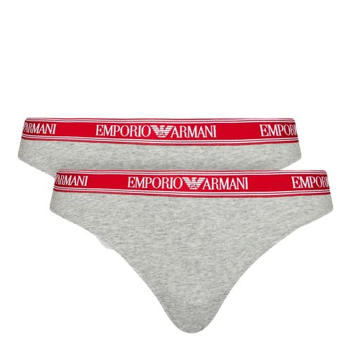 Grey Cotton Blend Briefs - Emporio Armani - Modalova