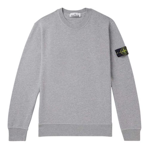 Grey Fleece Cotton Sweatshirt - Stone Island - Modalova