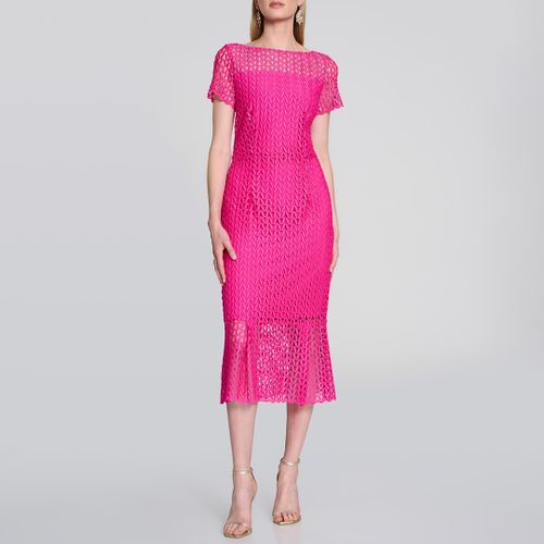 Pink Embroidered Midi Dress - Joseph Ribkoff - Modalova