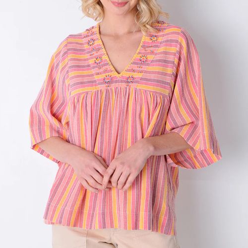 Pink Rosevine Cotton Blouse - Burgs - Modalova