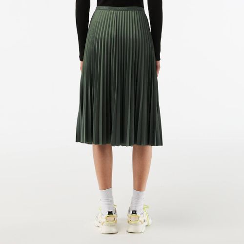 Dark Green Pleated Midi Skirt - Lacoste - Modalova