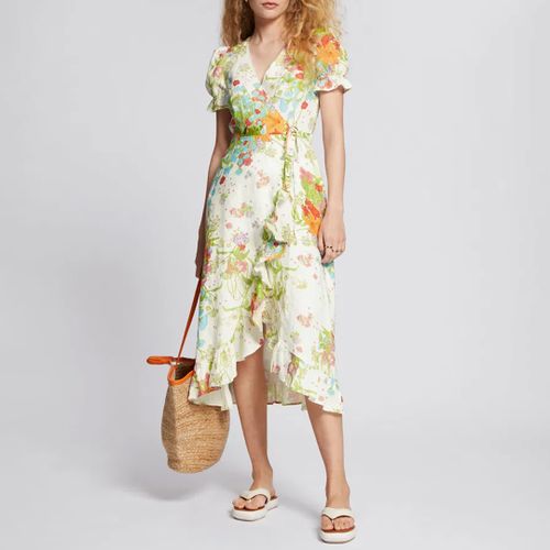 Multicoloured Printed Ruffle Wrap Dress - & Other Stories - Modalova