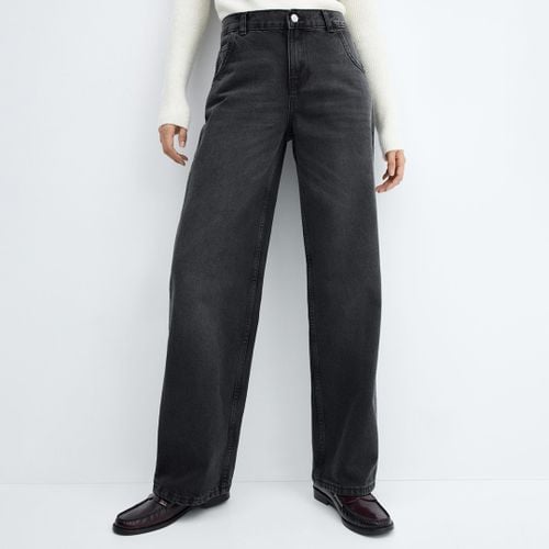 Denim Low Waist Wide Leg Jeans - Mango - Modalova