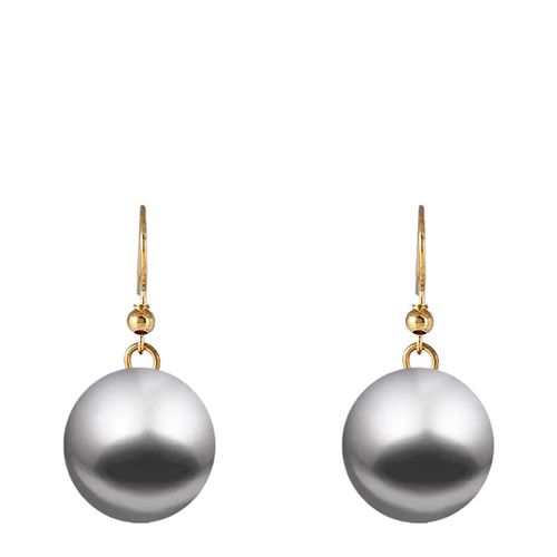 K Gold Large Pearl Drop Earrings - Liv Oliver - Modalova