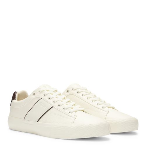 Contrast Sole Leather Trainers - HUGO - Modalova