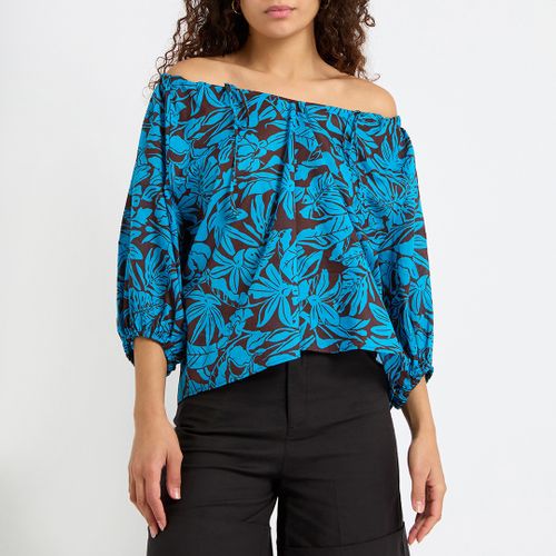 Cobalt Printed Bardot Top - iBlues - Modalova