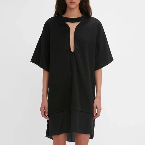 Black Oversized T-Shirt Dress - Victoria Beckham - Modalova