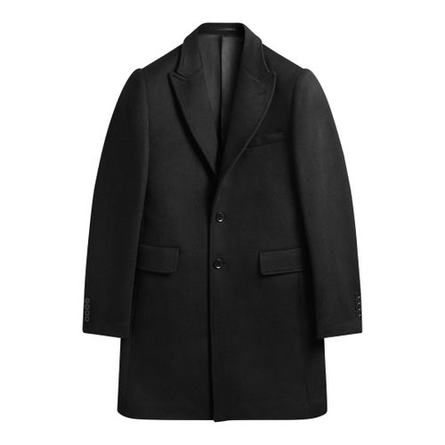 Black Covert Wool Blend Coat - Kilgour Savile Row - Modalova