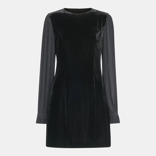 Velvet Pleat Sleeve Mini Dress - WHISTLES - Modalova