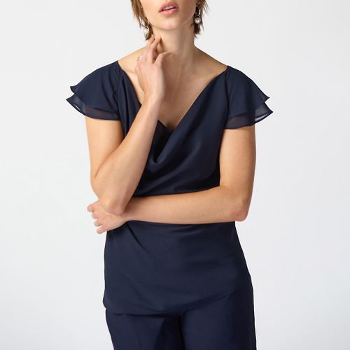 Navy Ruffle Blouse - Joseph Ribkoff - Modalova