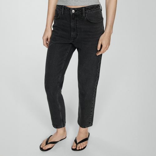 Black Slim Tapered Leg Jeans - Mango - Modalova