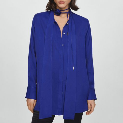 Electric Blue Relaxed Blouse - Mango - Modalova