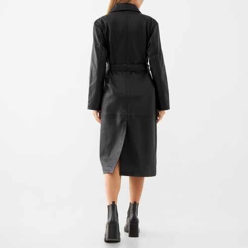 Longline Belted Leather Overcoat - Bolongaro Trevor - Modalova