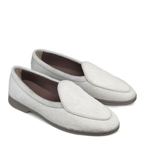 Women's Cream Stride Calf Hair Loafers - Baudoin & Lange - Modalova