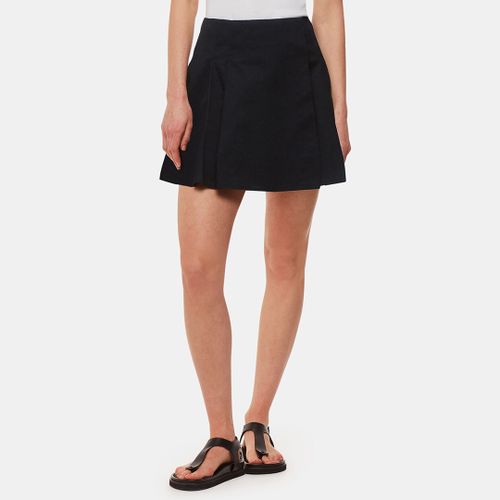 Black Pleated Cotton Skirt - WHISTLES - Modalova