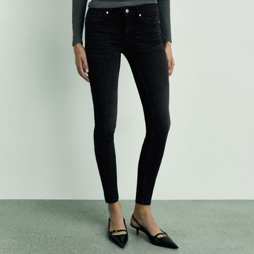 Black Skinny Cropped Jeans - Mango - Modalova