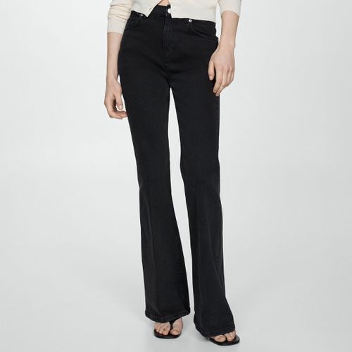 Black High Rise Flared Jeans - Mango - Modalova