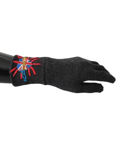 Wool Gloves Union Jack Design- Gray - Dolce & Gabbana - Modalova