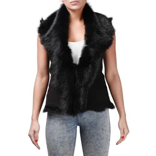 Womens Warmer Toscana Sheepskin Short Gilet-Seaham - Size 3XL - Infinity Leather - Modalova