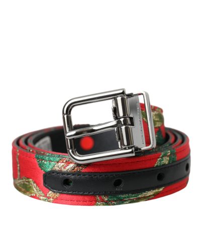 Floral Brocade Belt Green Men - Size 90 - Dolce & Gabbana - Modalova