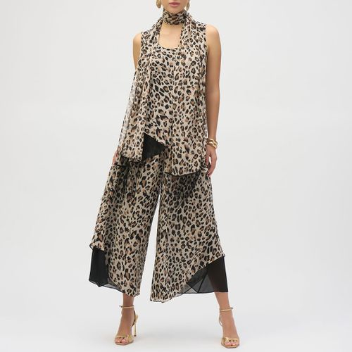 Leopard Print Sleeveless Top - Size 16 - Joseph Ribkoff - Modalova