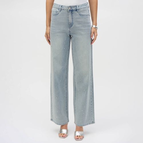 Light Diamante Straight Jean - Size 16 - Joseph Ribkoff - Modalova