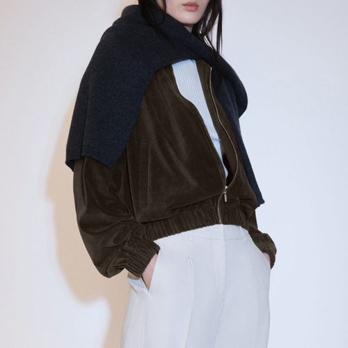 Corduroy Bomber Jacket - Size L - Mango - Modalova