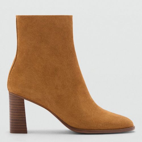Medium Heel suede ankle boot - Size 4 - Mango - Modalova