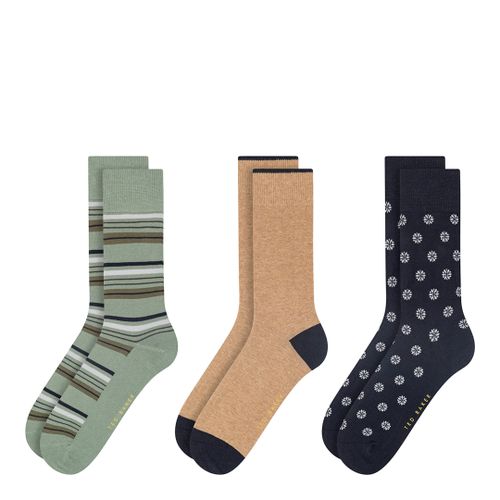 Light 3 Pack Mens Non Terry Crew Socks - Size One Size - Ted Baker - Modalova