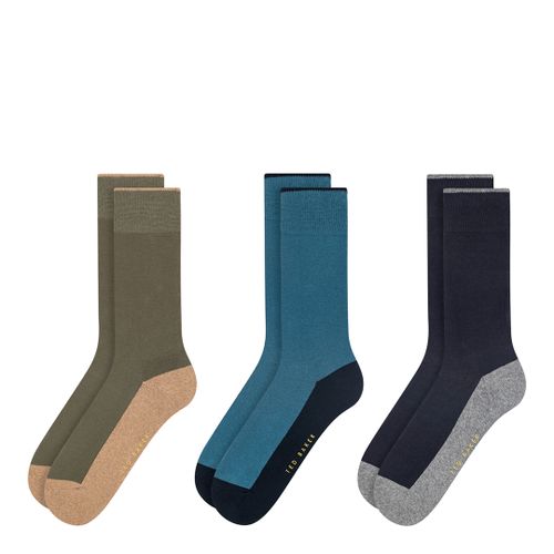 Pack Mens 1/2 Terry Crew Socks - Size One Size - Ted Baker - Modalova