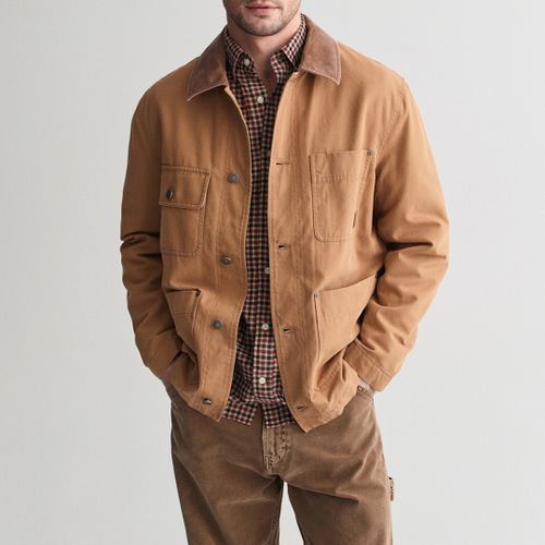Camel Cotton Worker Jacket - Size 2XL - Gant - Modalova