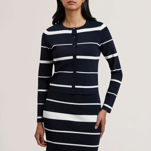 White Stripe Eloriaa Fitted Cardigan - Size 8 - Ted Baker - Modalova