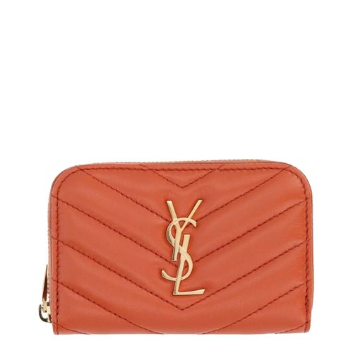 Cassandre Leather Coin Purse - Saint Laurent - Modalova