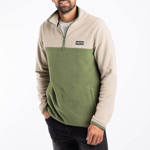 Tristan Colour Block Micro Fleece 1/4 Zip Jumper - Size 2XL - Weird Fish - Modalova