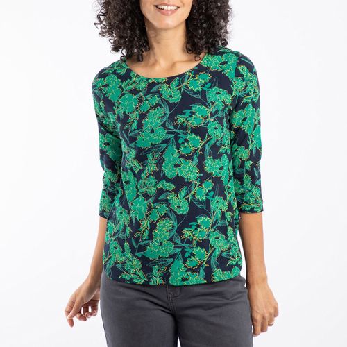 White Stripe Rachel Printed Cotton Top - Size 12 - Weird Fish - Modalova