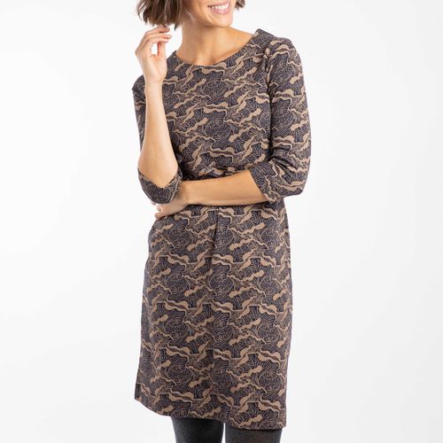 Tan Shafika Organic Cotton Printed Jersey Dress - Size 14 - Weird Fish - Modalova