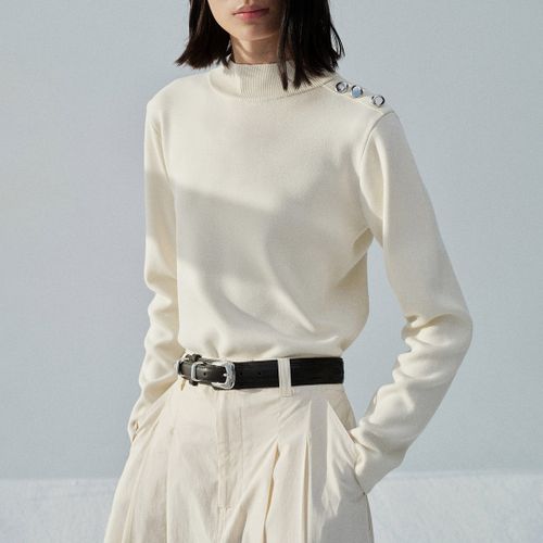 Button Shoulder Jumper - Size M - Mango - Modalova