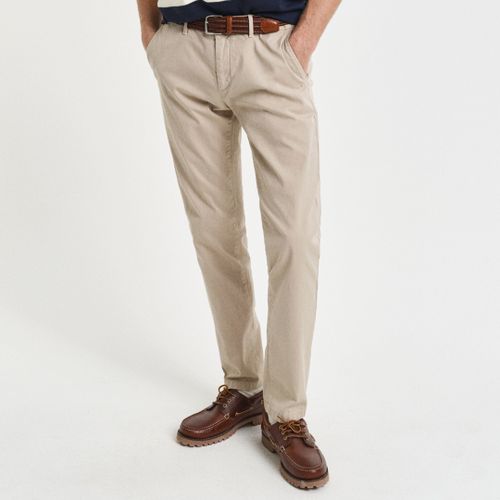 Sand Slim Sunfaded Chino Trousers - Size 36 32 - Gant - Modalova
