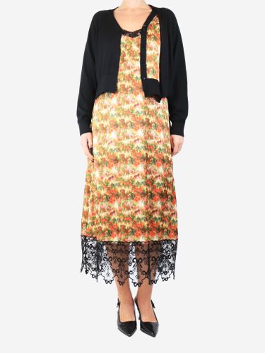 Satin floral lace-trimmed slip dress and cardigan set - Size 12 - Pre-Loved Simone Rocha - Modalova