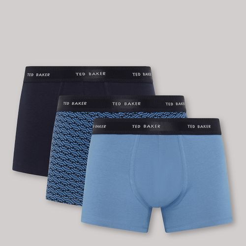 Bay/Cornet Blue 3-Pack Trunks - Size S - Ted Baker - Modalova