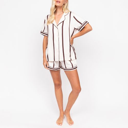 Battersea Printed Stripe Short Sleeve Shorty Set - Size 18 - Fable & Eve - Modalova