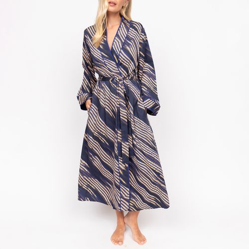 Southwark Rope Print Long Sleeve/Long Length Dressing Gown - Size 10 - Fable & Eve - Modalova